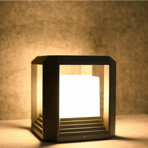 Outdoor Post Lights, High Voltage Wired Outdoor Column Lights, 9.88" Wooden Fence Deck Patio Garden, LED Waterproof Lantern 20W 3000K Modern Black Pillar Lamp ETL certificated...