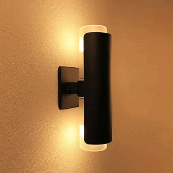 Outdoor Wall Sconce, Up and Down Modern Porch Light, Waterproof Aluminum Exterior Light Fixture, Fence and Pillar Lighting for Patio, Garage, Driveway, and Outdoor Spaces