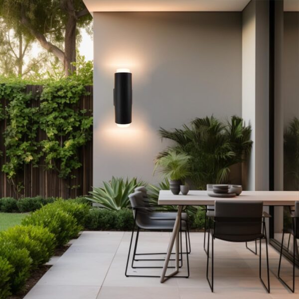 Outdoor Wall Sconce, Up and Down Modern Porch Light, Waterproof Aluminum Exterior Light Fixture, Fence and Pillar Lighting for Patio, Garage, Driveway, and Outdoor Spaces - Image 3