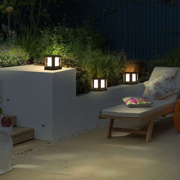 Outdoor Post Lights,Fits 5.91"x5.91"x6.34" Wooden Fence Deck Patio Garden, LED Lamp Post Waterproof Lantern 20W 3000K Modern Black Outdoor Column Lamps ETL certificated… - Image 3