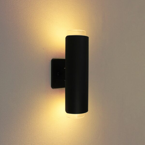 Outdoor Wall Sconce, Up and Down Modern Porch Light, Waterproof Aluminum Exterior Light Fixture, Fence and Pillar Lighting for Patio, Garage, Driveway, and Outdoor Spaces - Image 9