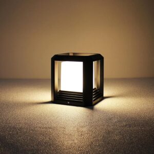 Outdoor Post Lights,Fits 5.91"x5.91"x6.34" Wooden Fence Deck Patio Garden, LED Lamp Post Waterproof Lantern 20W 3000K Modern Black Outdoor Column Lamps ETL certificated…