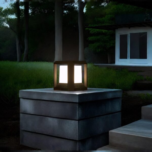 Outdoor Post Lights,Fits 5.91"x5.91"x6.34" Wooden Fence Deck Patio Garden, LED Lamp Post Waterproof Lantern 20W 3000K Modern Black Outdoor Column Lamps ETL certificated… - Image 4