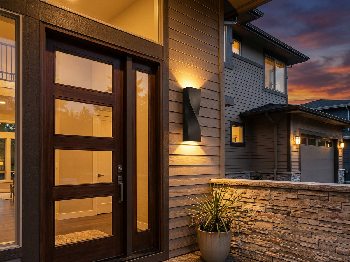 PLUSLED outdoor LED lighting wall sconce front door modern home