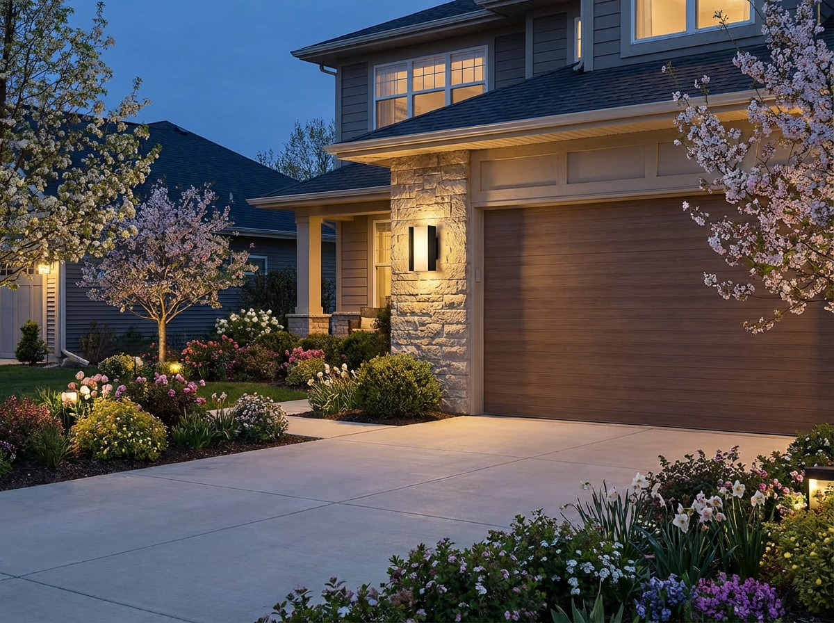 PLUSLED outdoor LED wall sconce garage exterior curb appeal