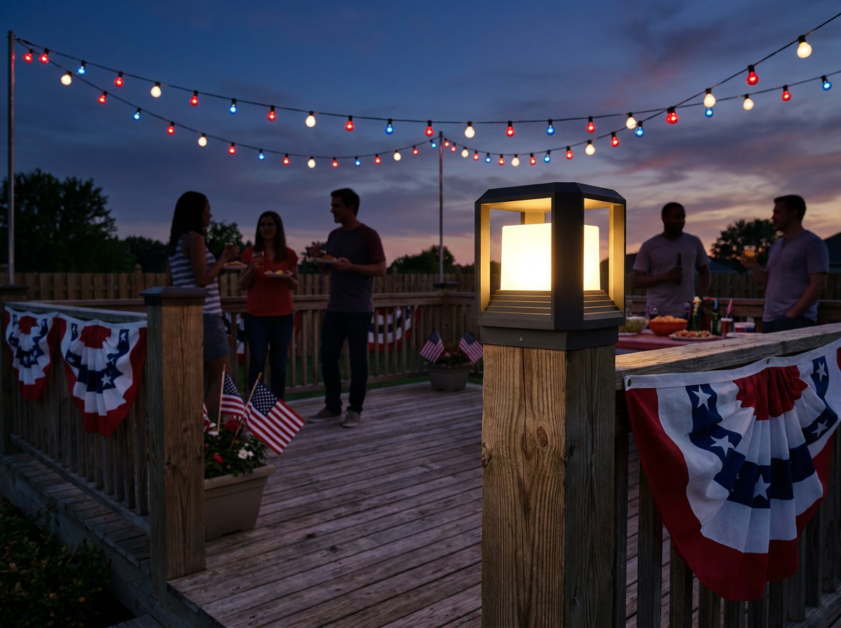 Hardwired LED Pillar Post Lights vs Solar Post Lights: Which Wins American Driveways & Decks for July 4th 2026?