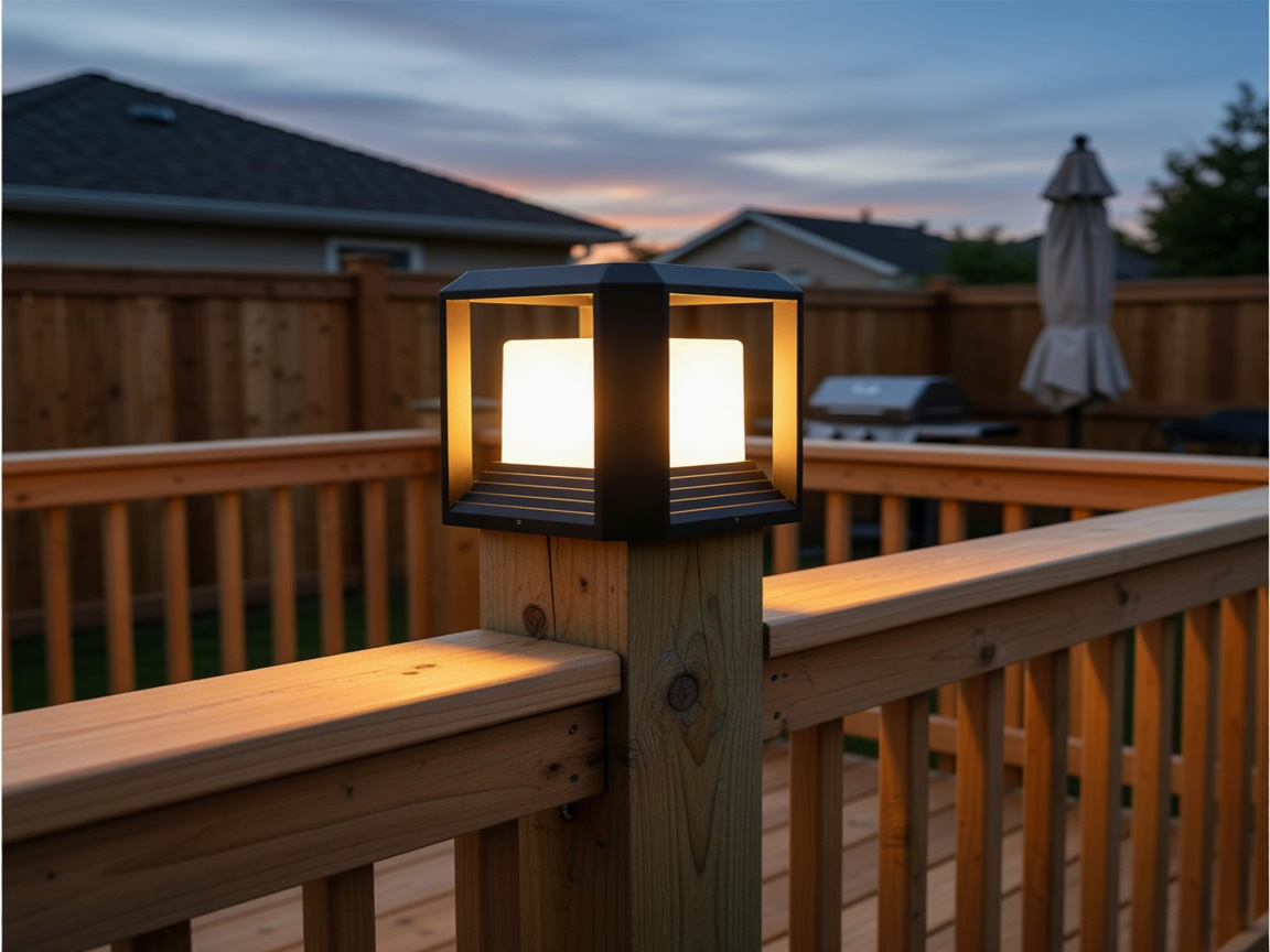 How to Install a 9.88-Inch LED Column Post Light on a Wooden Deck Rail Cap: A Late-July 2026 Weekend DIY for American Backyards Before Labor Day