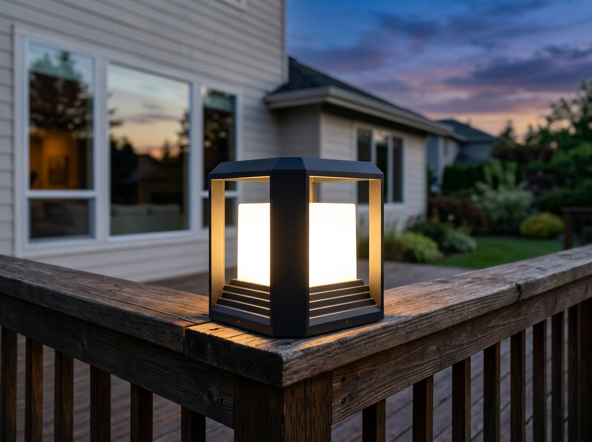 7 Late-Summer 2026 Outdoor Lighting Tips American Homeowners Are Using With the 9.88-Inch Modern Black LED Column Post Light